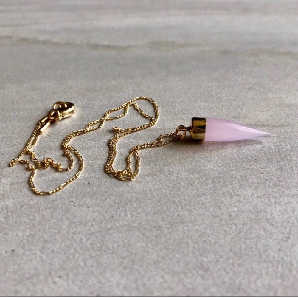 🌟Dainty Rose Quartz Pendant Necklace - Picture 3 of 4